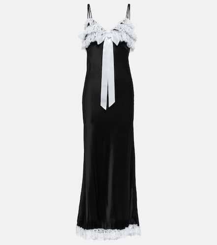 Lace-trimmed silk maxi dress - Rodarte - Modalova