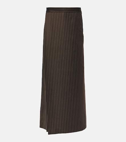 Tattoo pinstripe wool-blend maxi skirt - Jean Paul Gaultier - Modalova