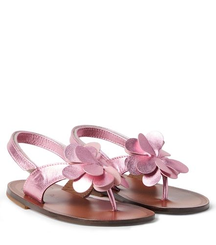 PePe Metallic leather thong sandals - PePe - Modalova