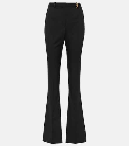 High-rise wool-blend flared pants - Versace - Modalova