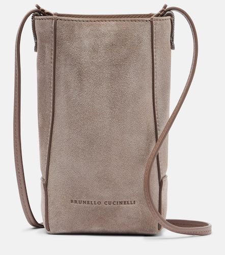 Monili suede shoulder bag - Brunello Cucinelli - Modalova
