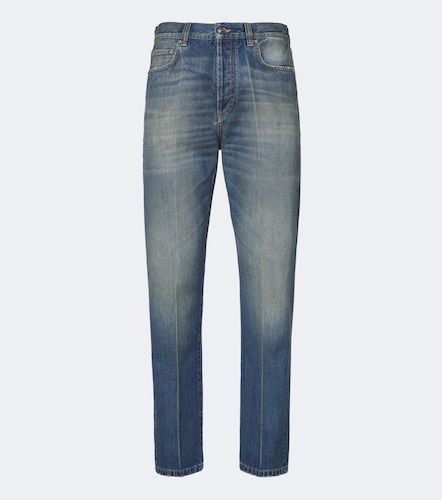 Jeans rectos con efecto desgastado - Versace - Modalova