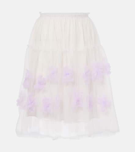 Floral-appliquÃ© mesh midi skirt - Susan Fang - Modalova