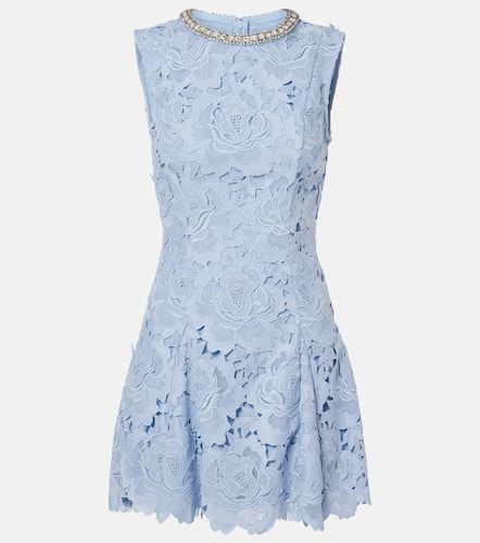 Embellished floral lace minidress - Self-Portrait - Modalova