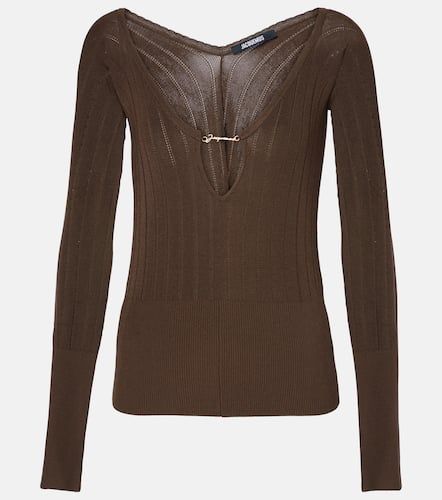 Pralu logo ribbed-knit top - Jacquemus - Modalova
