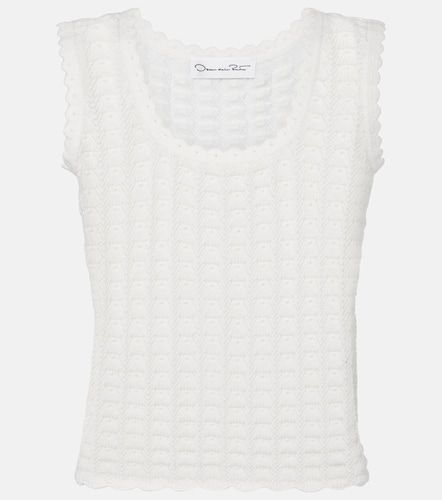 Tank top de pointelle de algodón y seda - Oscar de la Renta - Modalova
