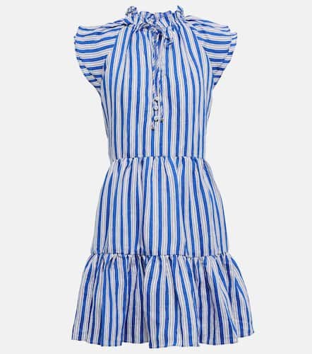 Striped linen-blend minidress - Veronica Beard - Modalova