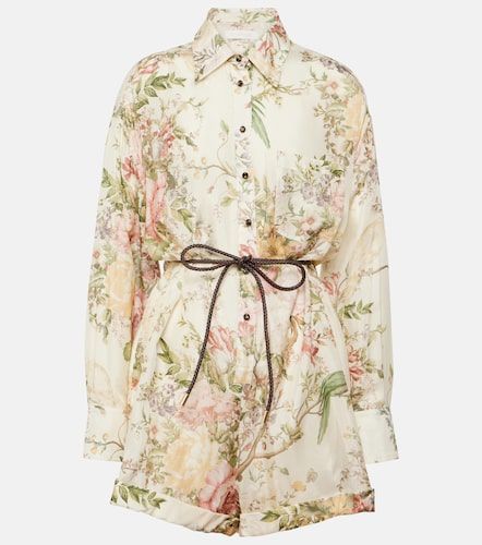 Jumpsuit corta Waverly in seta floreale - Zimmermann - Modalova