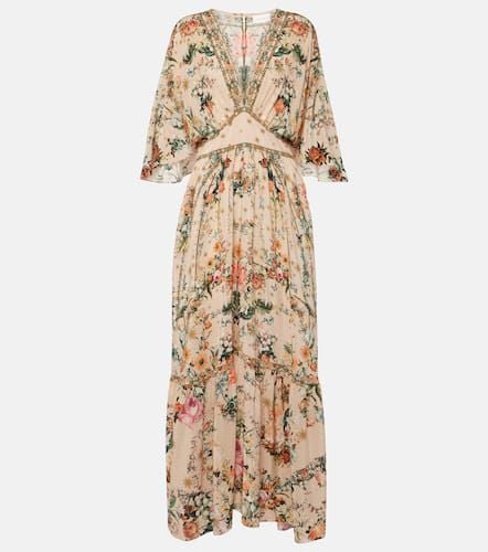 Floral embellished silk maxi dress - Camilla - Modalova