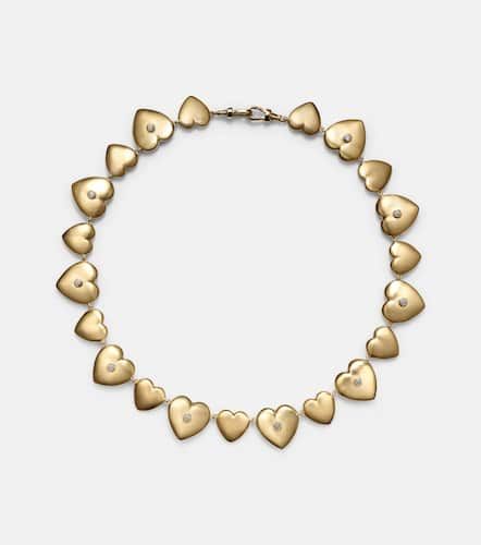 Heart 14kt necklace with diamonds - Marie Lichtenberg - Modalova