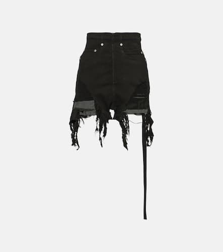 DRKSHDW distressed high-rise denim shorts - Rick Owens - Modalova