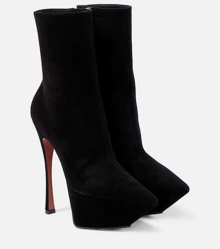 Ankle Boots Yigit 150 aus Veloursleder - Amina Muaddi - Modalova