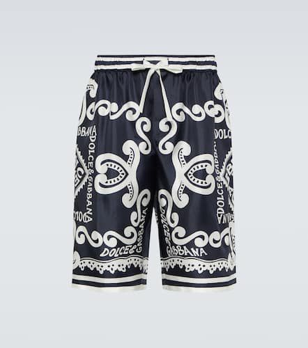 Bedruckte Shorts aus Seidentwill - Dolce&Gabbana - Modalova
