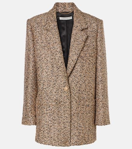 Oversized tweed lamé blazer - Alessandra Rich - Modalova