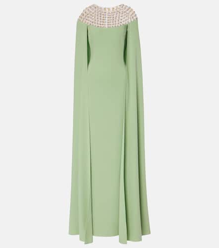 Crystal-embellished caped gown - Oscar de la Renta - Modalova