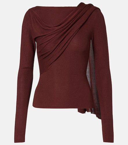 Aya Muse Draped silk-blend top - Aya Muse - Modalova