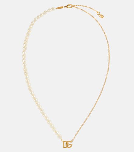 Collana DG con perle bijoux - Dolce&Gabbana - Modalova