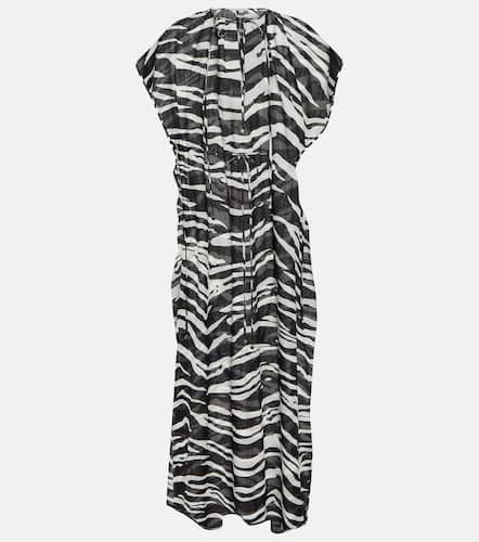 Zebra-print cotton maxi dress - Stella McCartney - Modalova