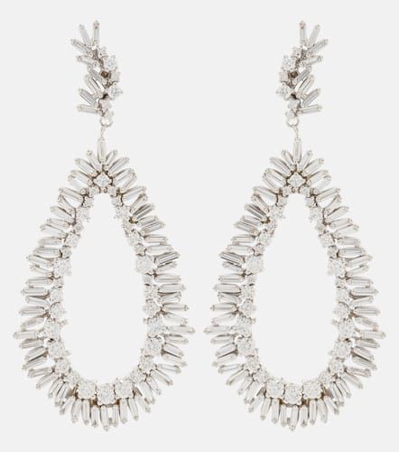 Kt yellow and white gold drop earrings with diamonds - Suzanne Kalan - Modalova