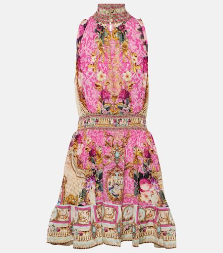 Floral printed silk minidress - Camilla - Modalova