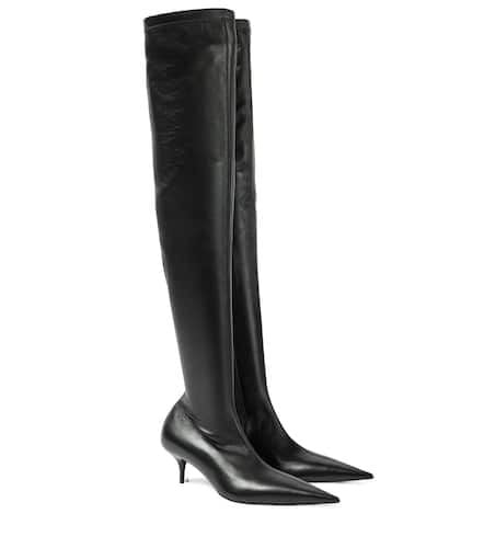 Avenue leather over-the-knee boots - Balenciaga - Modalova