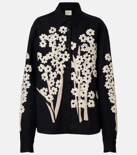 Camisa Argo de seda y algodón bordada - Khaite - Modalova