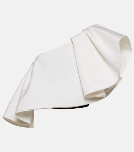 One-shoulder ruffled silk top - Carolina Herrera - Modalova