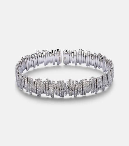 Classic Medium 18kt white gold bracelet with diamonds - Suzanne Kalan - Modalova