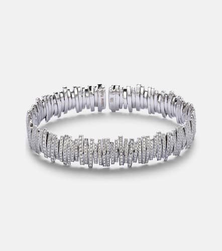 Classic Medium 18kt white gold bracelet with diamonds - Suzanne Kalan - Modalova