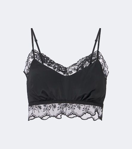 Lace-trimmed satin bralette - Simone Rocha - Modalova