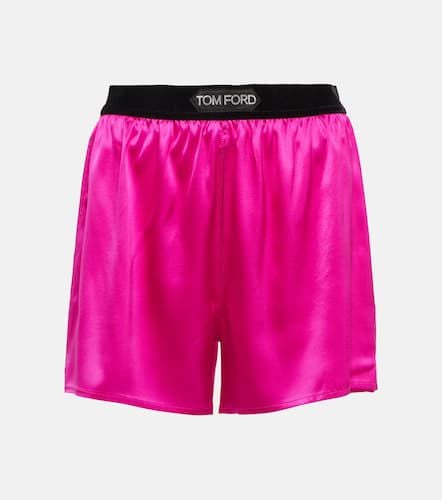 High-rise silk-blend satin shorts - Tom Ford - Modalova