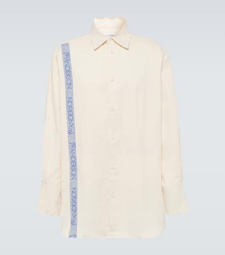 Striped cotton and linen shirt - JW Anderson - Modalova