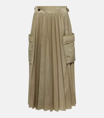 Sacai Pleated twill midi skirt - Sacai - Modalova