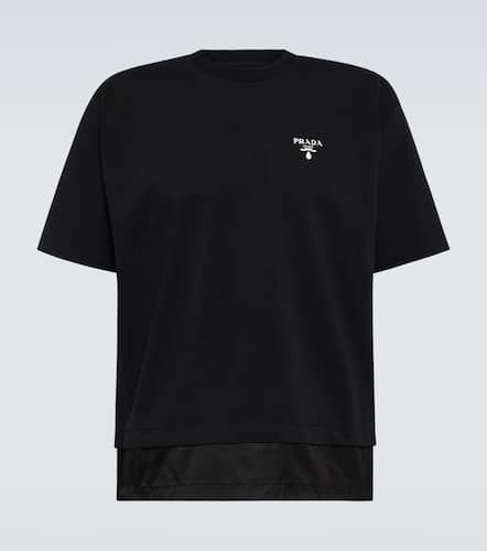 Prada T-shirt in cotone con logo - Prada - Modalova