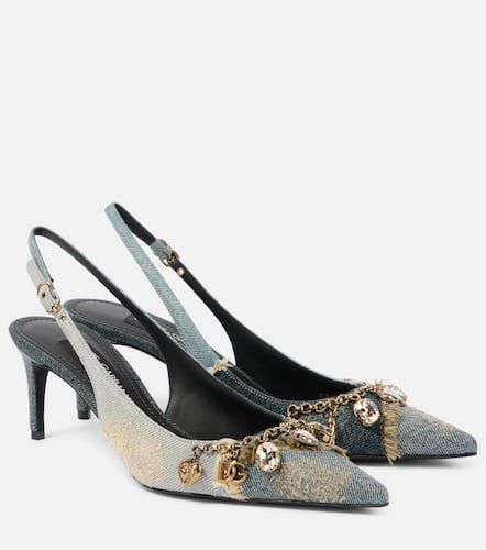 Pumps slingback in denim - Dolce&Gabbana - Modalova