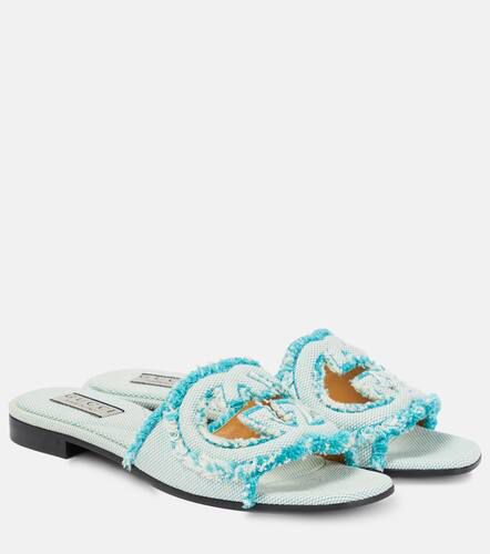 Gucci Interlocking G canvas slides - Gucci - Modalova