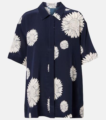 Camisa Montauk de crepé de seda floral - Asceno - Modalova