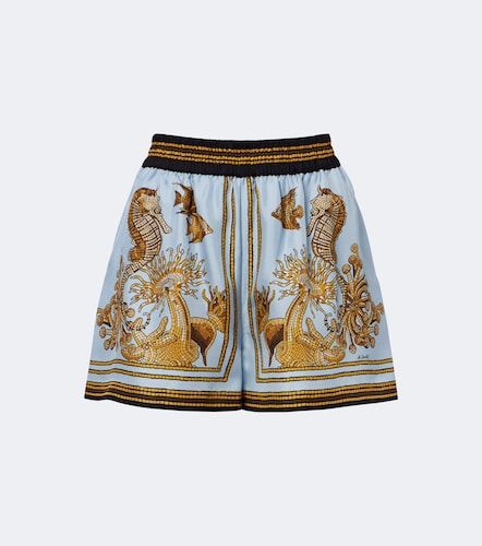 Shorts Pull-Up in seta con stampa - La DoubleJ - Modalova