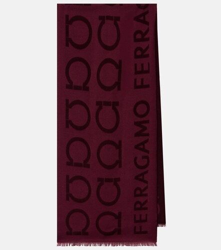 Gancini wool and silk jacquard scarf - Ferragamo - Modalova