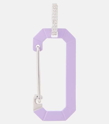 Chiara Big 18kt gold single earring with diamonds - Eera - Modalova