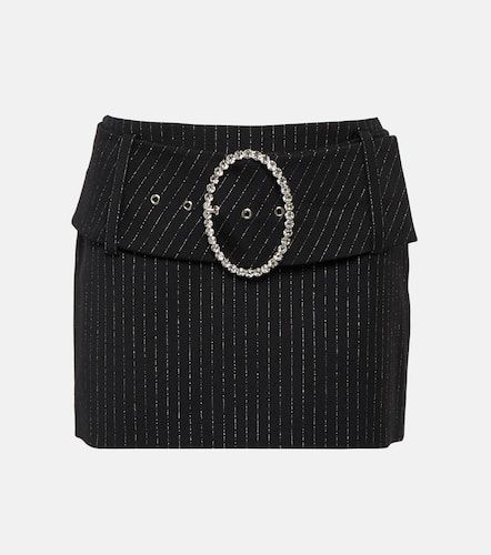 Low-rise wool-blend pinstriped miniskirt - Alessandra Rich - Modalova