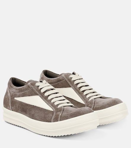 Leather and velour vintage sneakers - Rick Owens - Modalova