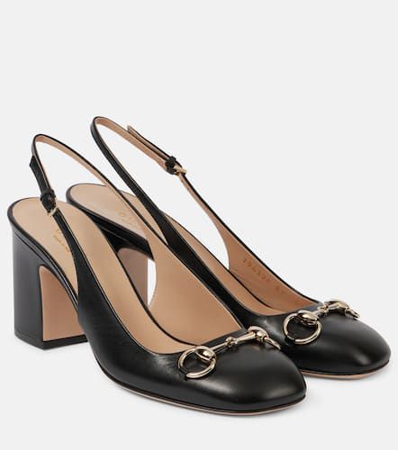 Slingback-Pumps Horsebit aus Leder - Gucci - Modalova