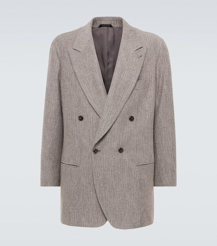 Blazer doppiopetto in jacquard - Giorgio Armani - Modalova