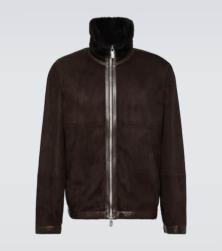 Jacke aus Veloursleder mit Shearling - Brunello Cucinelli - Modalova