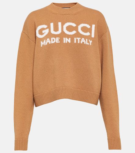 Gucci Intarsia cropped wool sweater - Gucci - Modalova