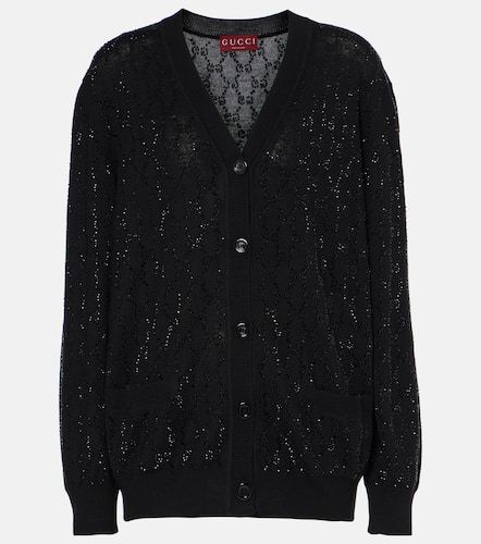 Gucci Cardigan GG Crystal aus Wolle - Gucci - Modalova