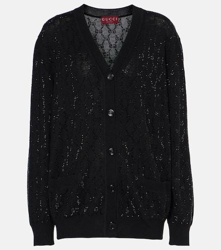 Gucci GG Crystal wool cardigan - Gucci - Modalova