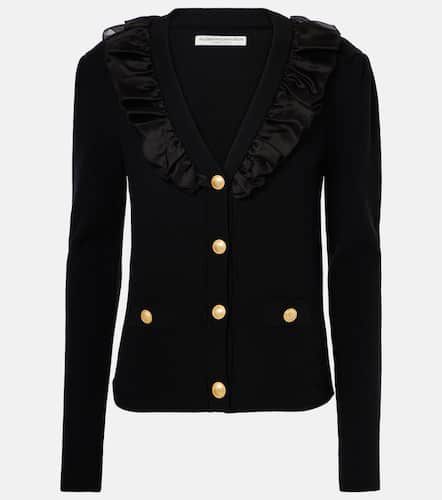 Silk-trimmed wool and cashmere cardigan - Alessandra Rich - Modalova