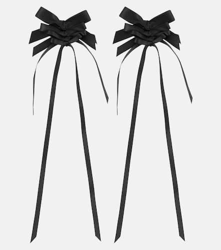 Pendientes Rosette Bow de satén - Simone Rocha - Modalova